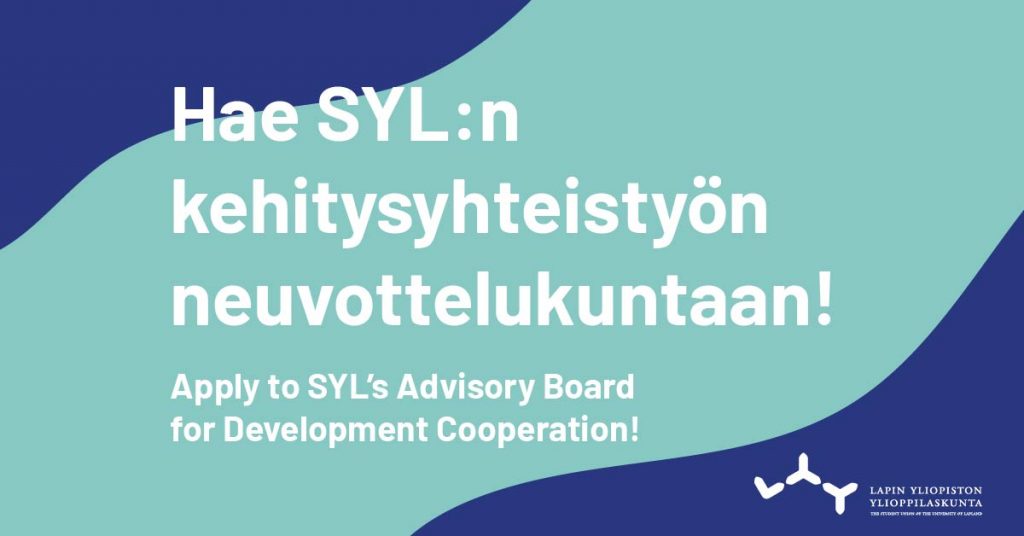 Hae SYL:n kehitysyhteistyön neuvottelukuntaan!