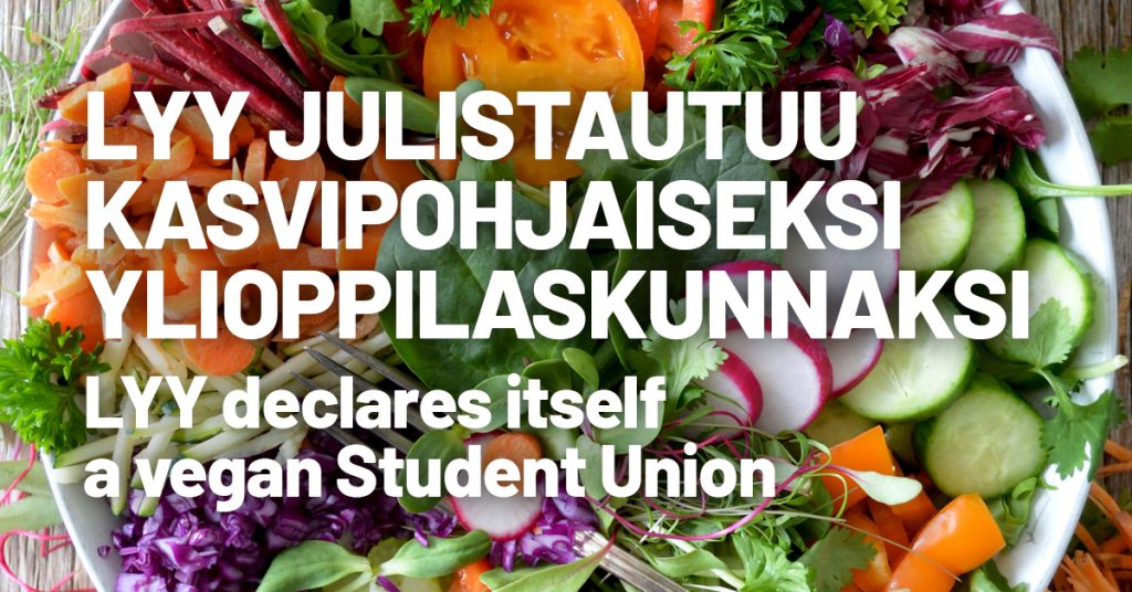 LYY julistautuu kasvipohjaiseksi ylioppilaskunnaksi